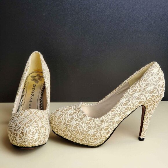 NEW Size 8/39 Glitter Heel Shoes - Picture 3 of 3